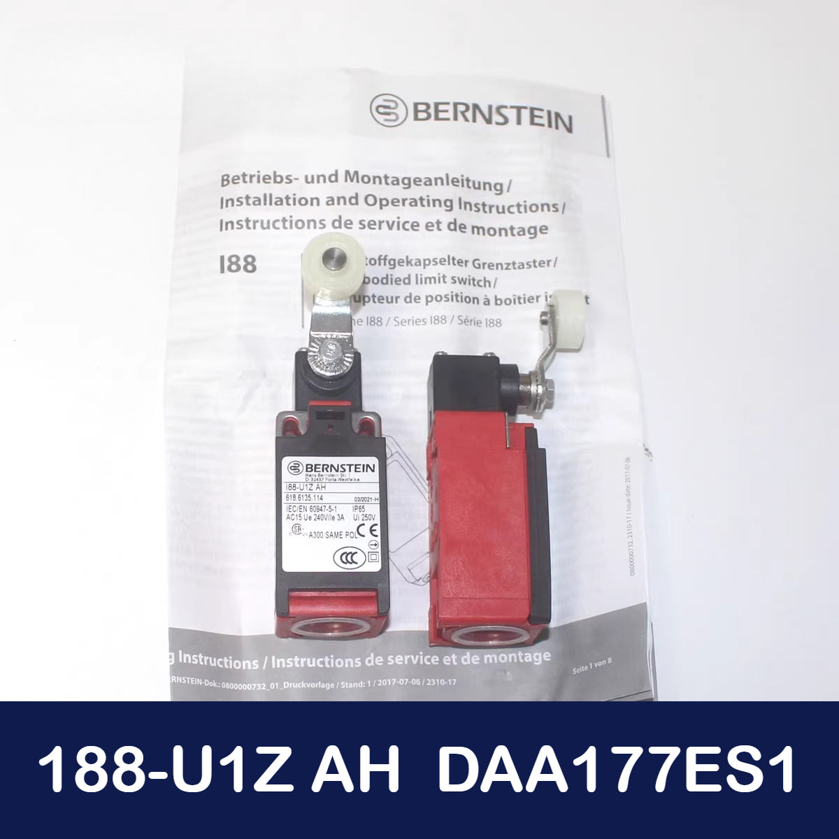 Bernstein Elevator Limit Switch 188-U1Z-AH DAA177ES1 For OTIS