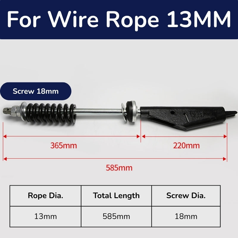 Ensamblaje de sujetadores de cable de acero para ascensores