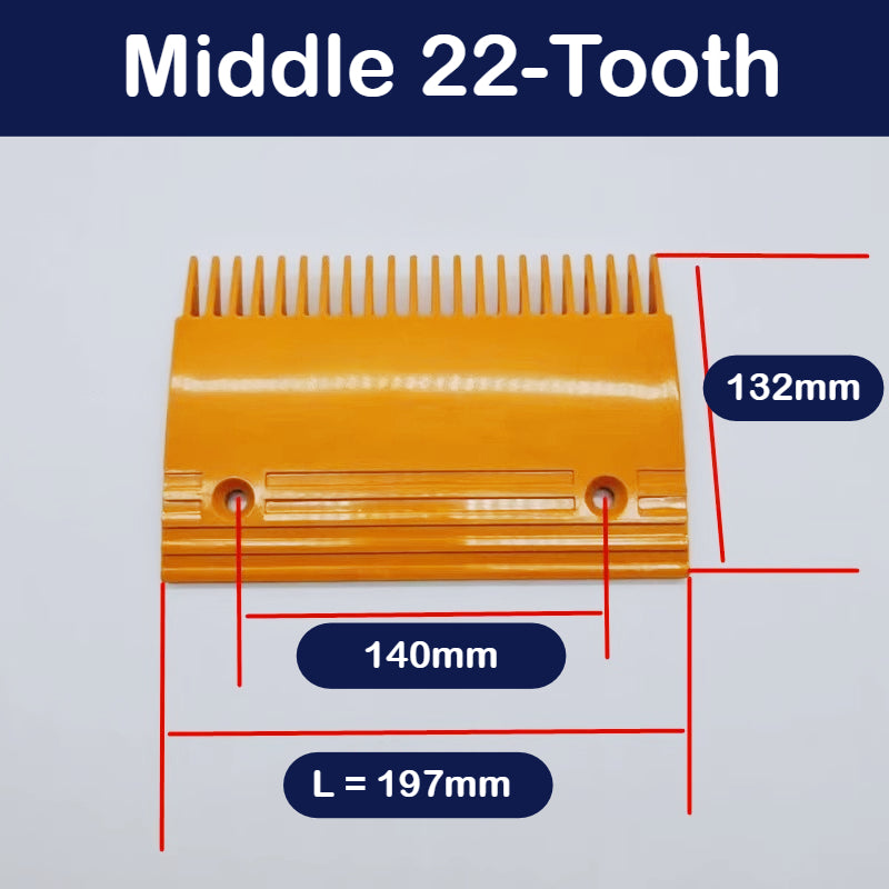 KONE Escalator Plastic Comb Plate 22-Tooth Yellow Frame