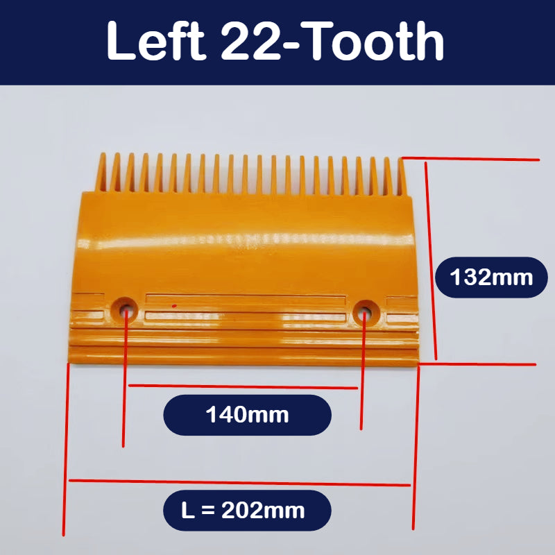 KONE Escalator Plastic Comb Plate 22-Tooth Yellow Frame