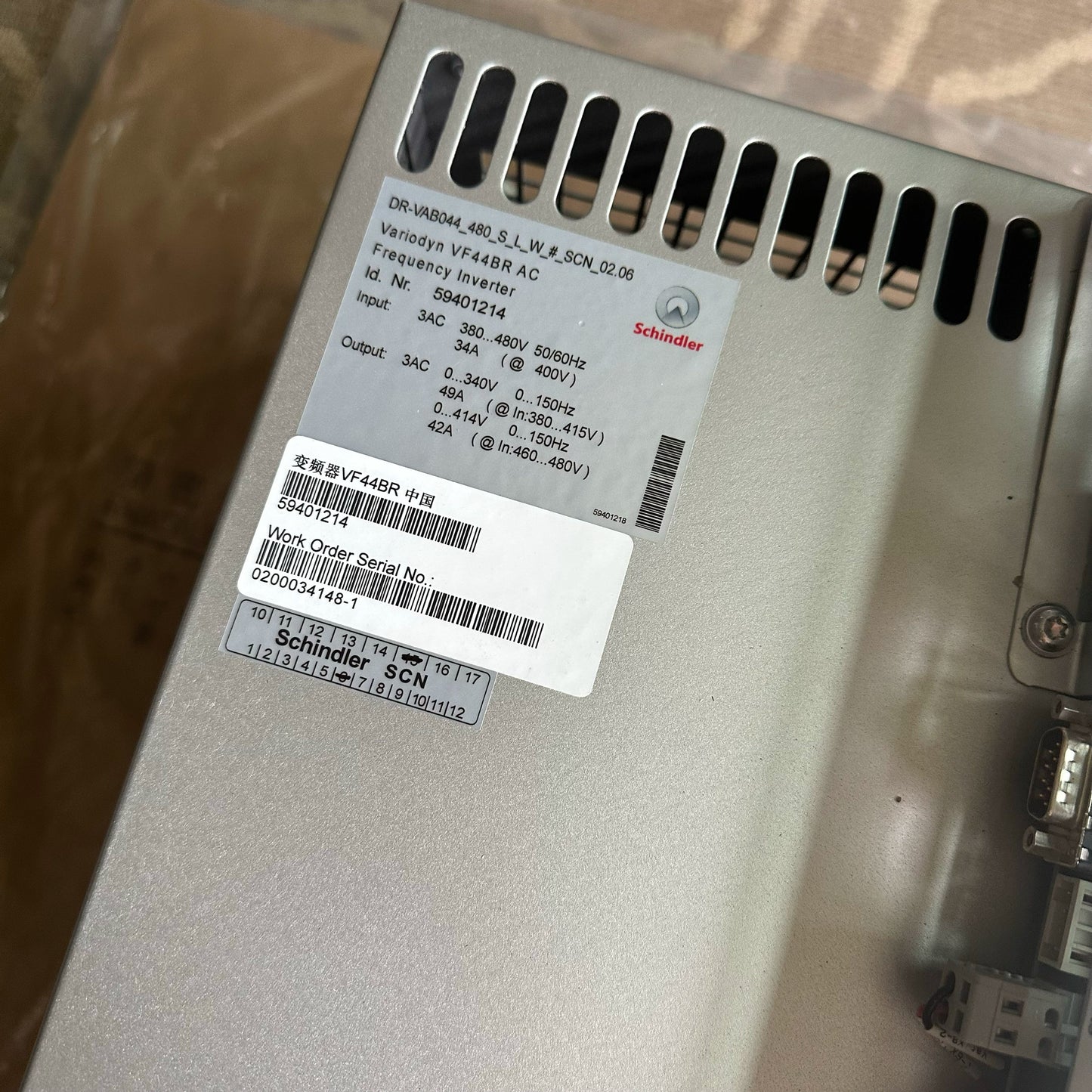 Elevator Inverter VF44BR ID.NR.59401144/59401214 For SDL