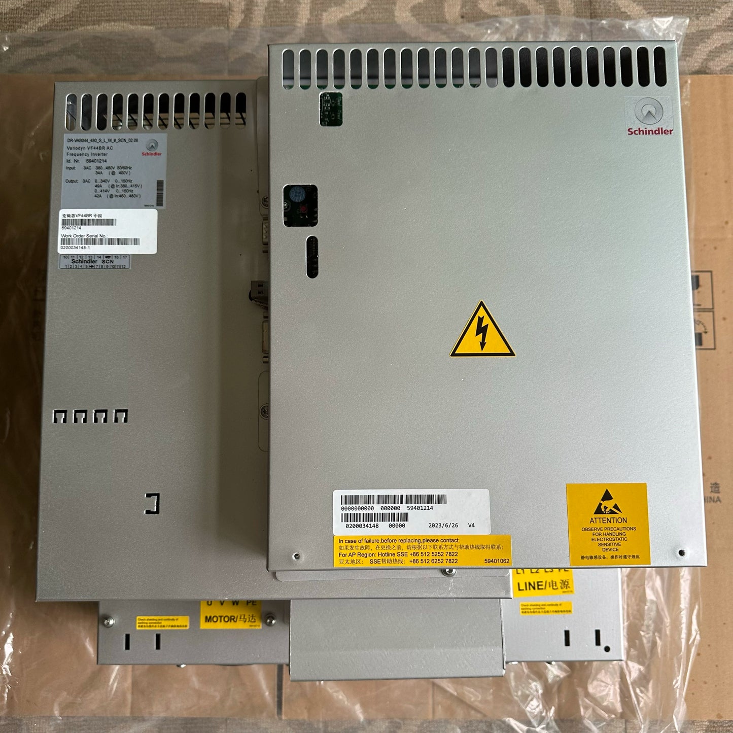 Elevator Inverter VF44BR ID.NR.59401144/59401214 For SDL