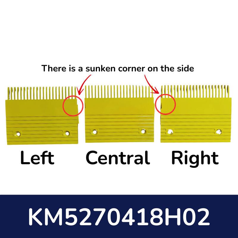 KONE Escalator Comb Segment Yellow-Painted KM5270418H02