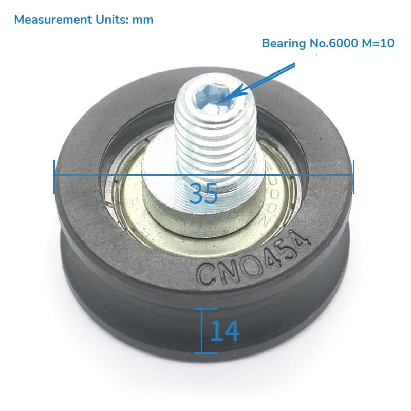 Wittur CN0454 Rueda de Puerta 35*14*6000 para KONE