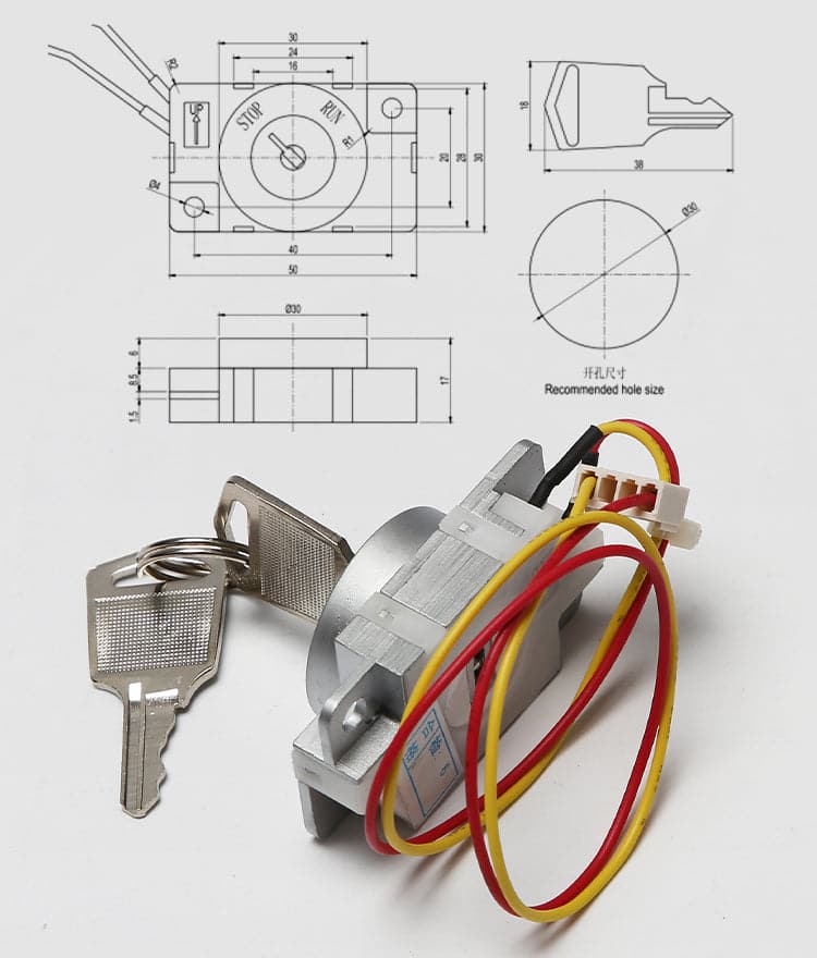 Elevator Landing Door Lock 909 SK-Eye for Mitsubishi XIZI-OTIS