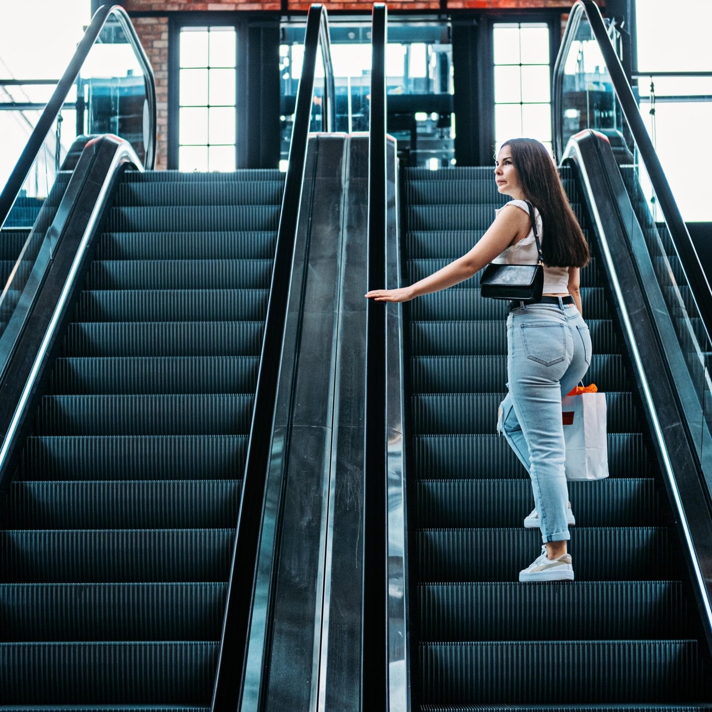 Complete Escalator Used For Airport Shopping Center Metro Station