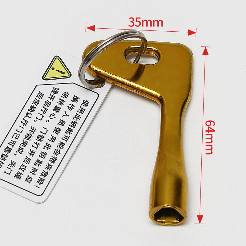 ThyssenKrupp Elevator Triangular Key S200 Gold