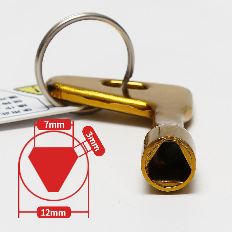 ThyssenKrupp Elevator Triangular Key S200 Gold