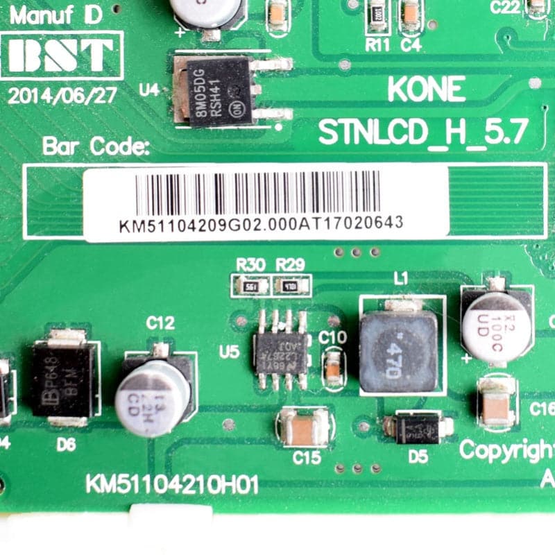 KONE Display Board KM51104209G02/KM51104210H01