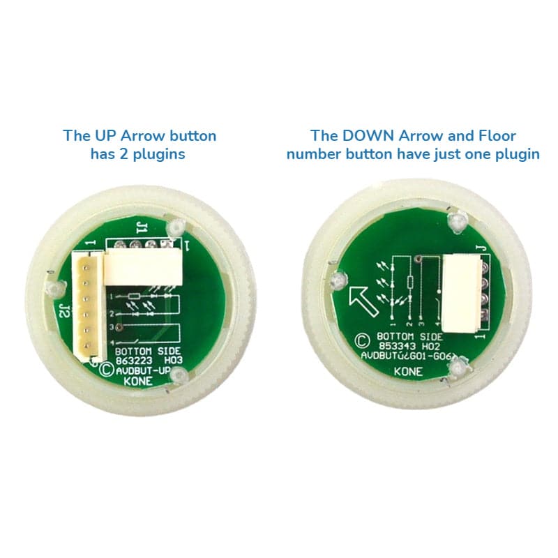 KONE KDS50 KDS300 Elevator Button 863223H03 853343H02 51071111H03 White Plate