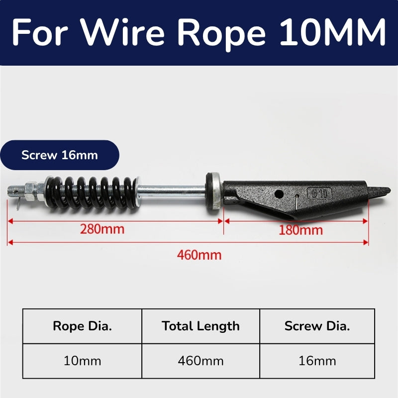 Ensamblaje de sujetadores de cable de acero para ascensores