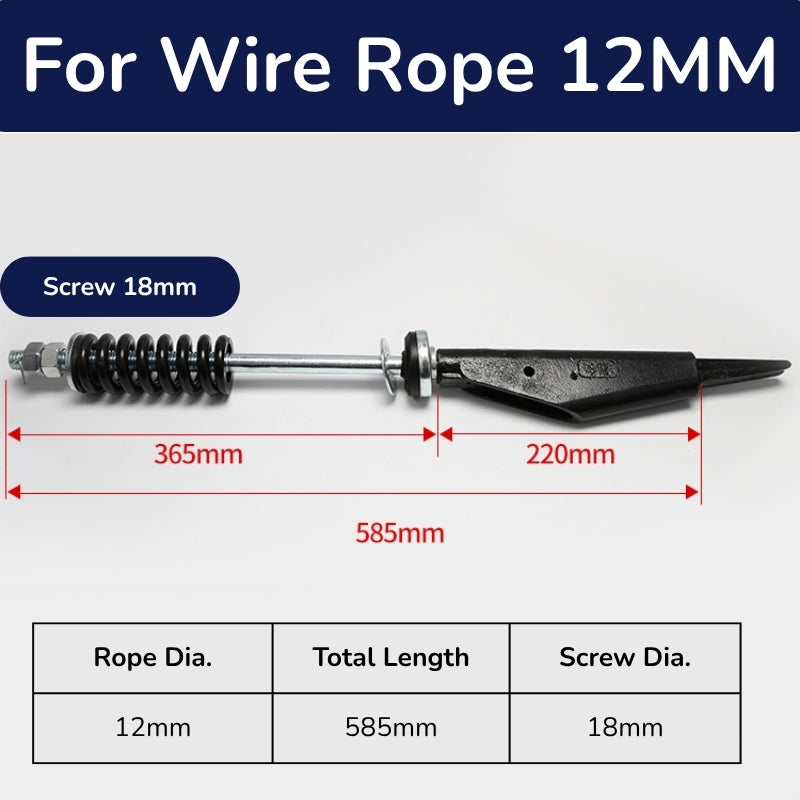 Ensamblaje de sujetadores de cable de acero para ascensores