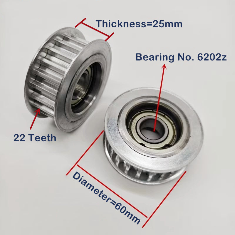 AT120 Door Motor Belt Pulley 60*25*6202 22-Teeth