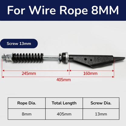 Ensamblaje de sujetadores de cable de acero para ascensores