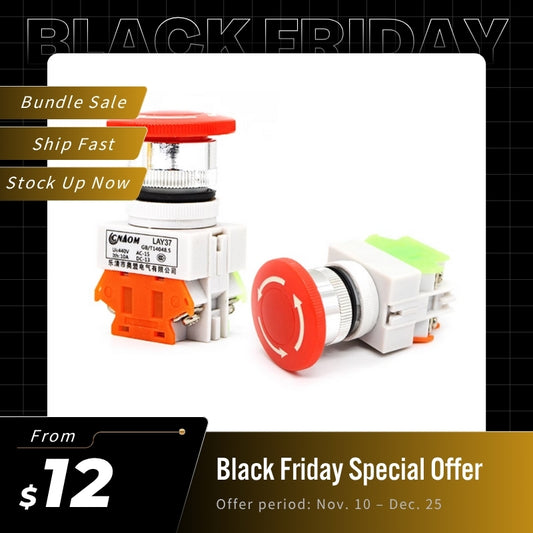 Emergency Stop Switch LAY37-11ZS/11M/LAY38 *Pack 20 PCS