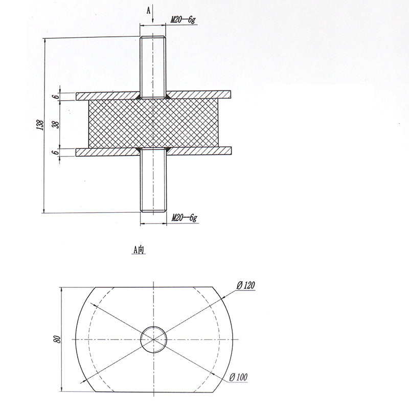 Elevator Traction Machine Shock Absorber Pad For Hitachi OTIS Elevator