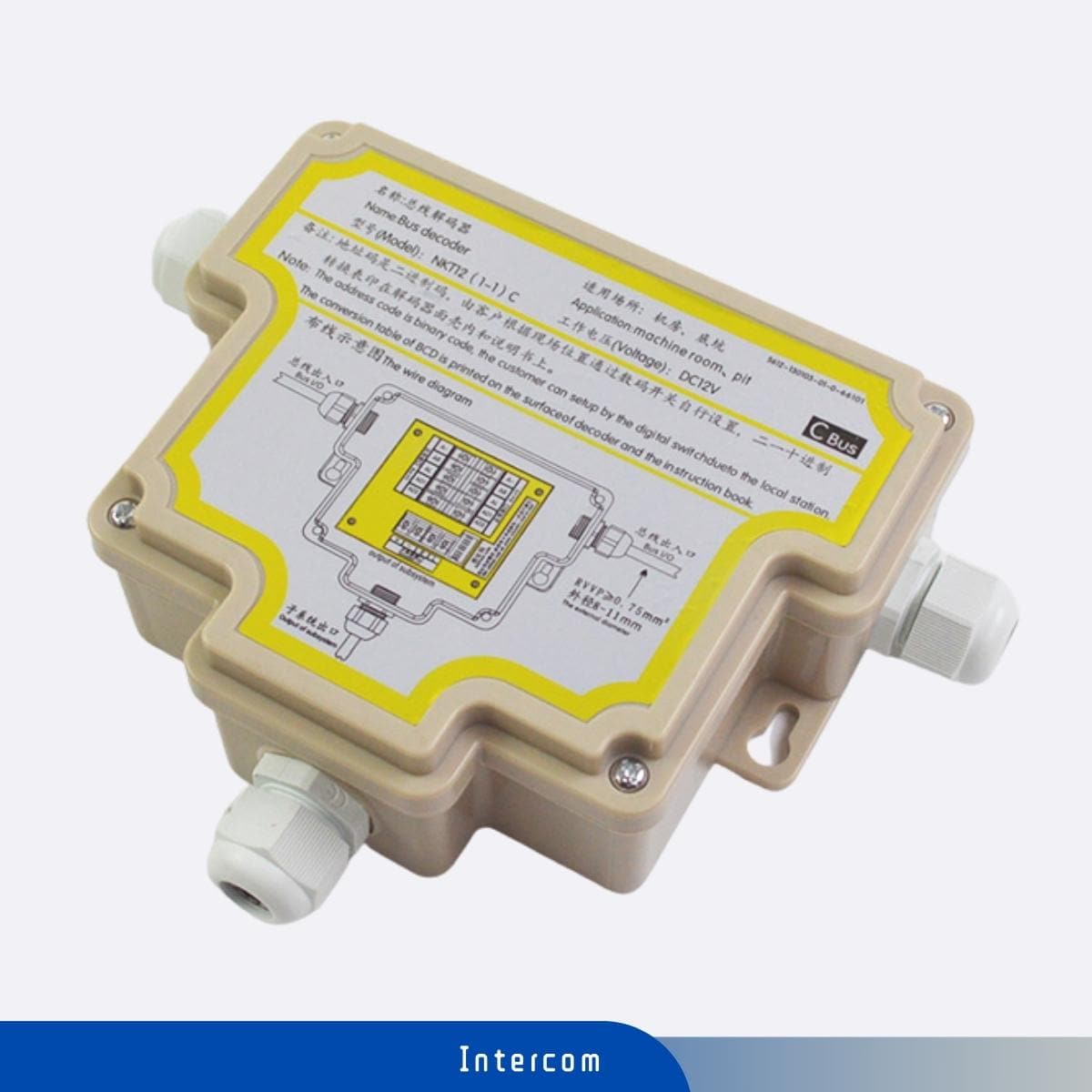 Intercom Decoder Device Elevator Intercom Bus Decoder NKT12(1-1)C/D – Echo Elevador Partes
