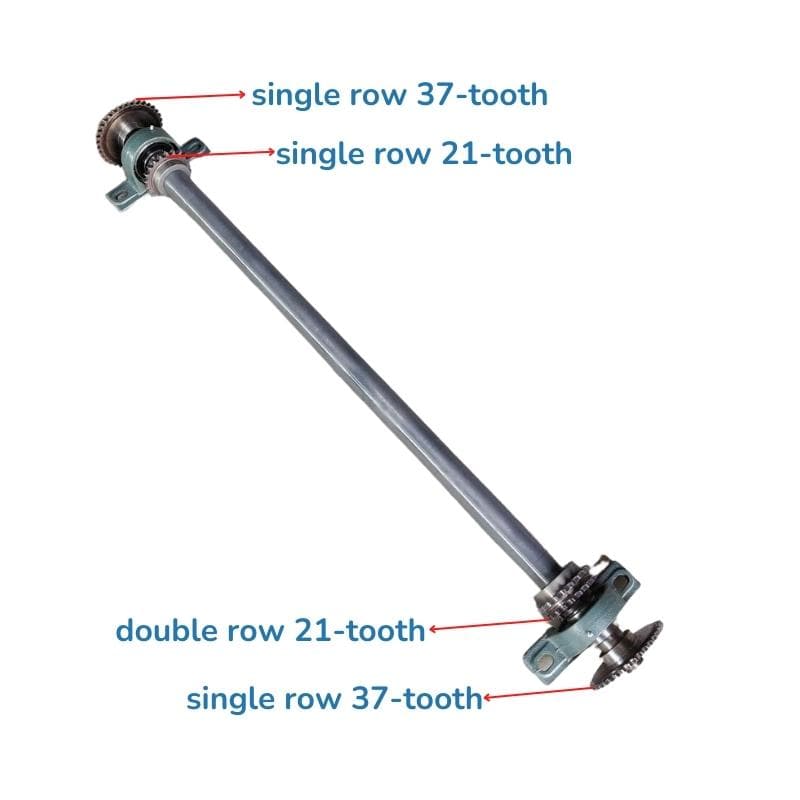 Escalator Handrail Drive Shaft 37/21-Tooth Single/Double Row For Mitsubishi